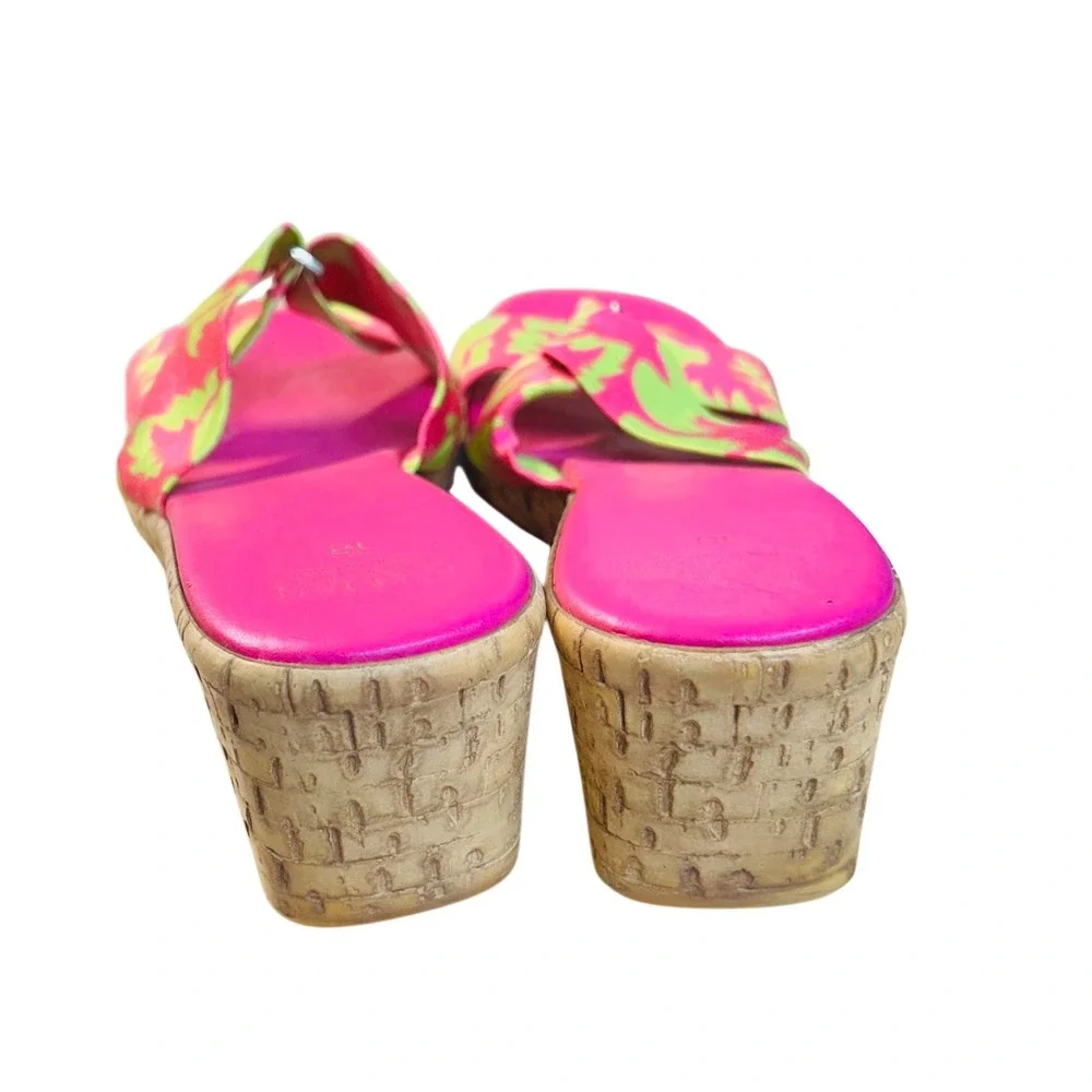 Italian Shoemakers Platform‎ Wedge Slide Sandal Size 10 Pink